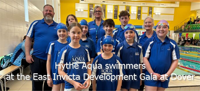 Hythe Aqua swimmers at the East Invicta Development Gala at Dover